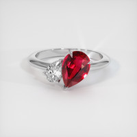 2.04 Ct. Ruby Ring, Platinum 950 1