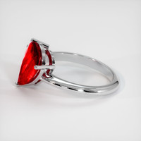 3.05 Ct. Ruby Ring, Platinum 950 4