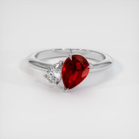 1.55 Ct. Ruby Ring, Platinum 950 1