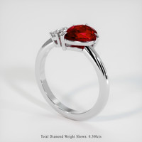 1.55 Ct. Ruby Ring, Platinum 950 2