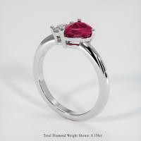 0.93 Ct. Ruby Ring, Platinum 950 2