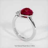 3.44 Ct. Ruby Ring, Platinum 950 2