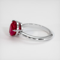 3.44 Ct. Ruby Ring, Platinum 950 4