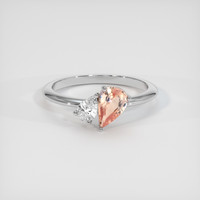 1.14 Ct. Padparadscha Sapphire Ring, Platinum 950 1