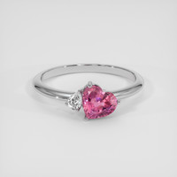 2.02 Ct. Purplish Pink Sapphire Ring, Platinum 950 1