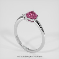 2.02 Ct. Purplish Pink Sapphire Ring, Platinum 950 2
