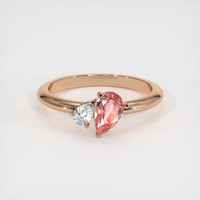 0.83 Ct. Sapphire Ring, 14K Rose Gold 1