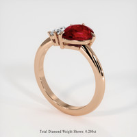 1.27 Ct. Ruby Ring, 14K Rose Gold 2
