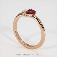 0.36 Ct. Ruby Ring, 14K Rose Gold 2