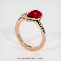 2.04 Ct. Ruby Ring, 14K Rose Gold 2