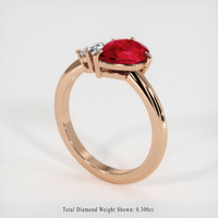 2.03 Ct. Ruby Ring, 14K Rose Gold 2