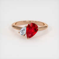 1.31 Ct. Ruby Ring, 14K Rose Gold 1