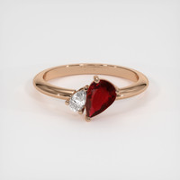 1.01 Ct. Ruby Ring, 14K Rose Gold 1