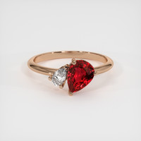 1.66 Ct. Ruby Ring, 14K Rose Gold 1