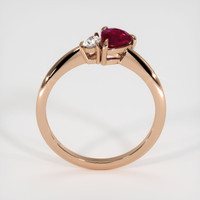 0.99 Ct. Ruby Ring, 14K Rose Gold 3