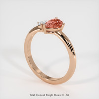 0.83 Ct. Sapphire Ring, 18K Rose Gold 2
