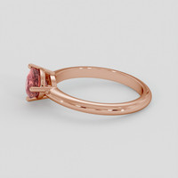 1.06 Ct. Padparadscha Sapphire Ring, 18K Rose Gold 4