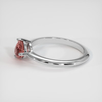 1.06 Ct. Padparadscha Sapphire Ring, 14K White Gold 4
