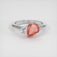 2.00 Ct. Sapphire Ring, 14K White Gold 1