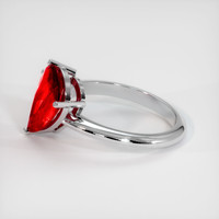 3.05 Ct. Ruby Ring, 14K White Gold 4