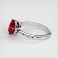 2.07 Ct. Ruby Ring, 14K White Gold 4