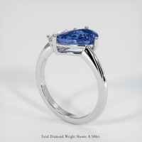 2.36 Ct. Blue Sapphire Ring, 14K White Gold 2