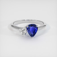 1.04 Ct. Sapphire Ring, 14K White Gold 1