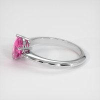 2.07 Ct. Pink Sapphire Ring, 18K White Gold 4