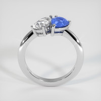 0.72 Ct. Blue Sapphire Ring, 18K White Gold 3
