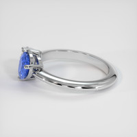 0.72 Ct. Blue Sapphire Ring, 18K White Gold 4