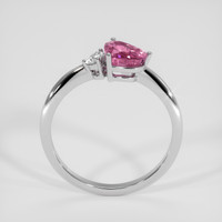 2.02 Ct. Purplish Pink Sapphire Ring, 18K White Gold 3