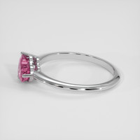 2.02 Ct. Purplish Pink Sapphire Ring, 18K White Gold 4