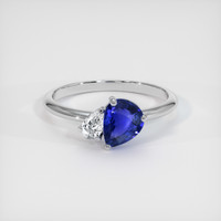 1.04 Ct. Sapphire Ring, 18K White Gold 1