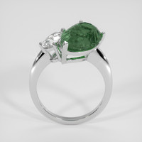 6.49 Ct. Bluish Green Sapphire Ring, 18K White Gold 3