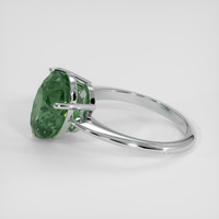 6.49 Ct. Bluish Green Sapphire Ring, 18K White Gold 4