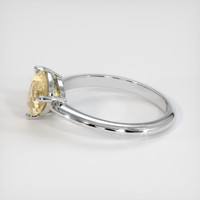 1.45 Ct. Peach Sapphire Ring, 18K White Gold 4