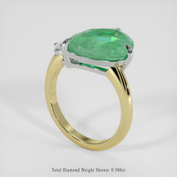 3.78 Ct. Emerald Ring, 18K White & Yellow 2