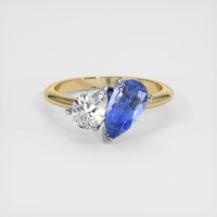 1.52 Ct. Blue Sapphire Ring, 18K White & Yellow 1