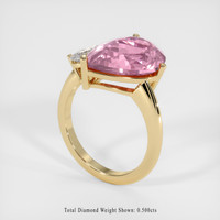 5.33 Ct. Pink Tourmaline Ring, 10K Yellow Gold 2