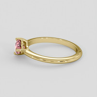 0.66 Ct. Padparadscha Sapphire Ring, 10K Yellow Gold 4