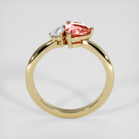 0.86 Ct. Reddish Pink Sapphire Ring, 10K Yellow Gold 3