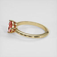 0.86 Ct. Reddish Pink Sapphire Ring, 10K Yellow Gold 4