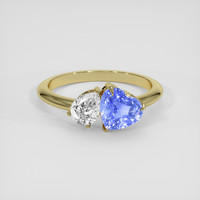 2.07 Ct. Blue Sapphire Ring, 10K Yellow Gold 1