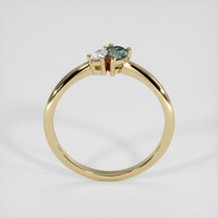 0.22 Ct. Bluish Green to Reddish Purple Alexandrite Ring, 14K Yellow Gold 3
