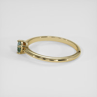 0.22 Ct. Bluish Green to Reddish Purple Alexandrite Ring, 14K Yellow Gold 4