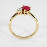 0.76 Ct. Ruby Ring, 14K Yellow Gold 3