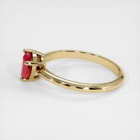 0.76 Ct. Ruby Ring, 14K Yellow Gold 4