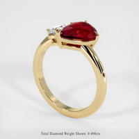 2.07 Ct. Ruby Ring, 14K Yellow Gold 2