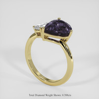 3.58 Ct. Purple Sapphire Ring, 14K Yellow Gold 2