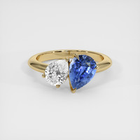 1.33 Ct. Blue Sapphire Ring, 14K Yellow Gold 1